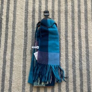 Sonoma Teal and Navy Checkered Scarf